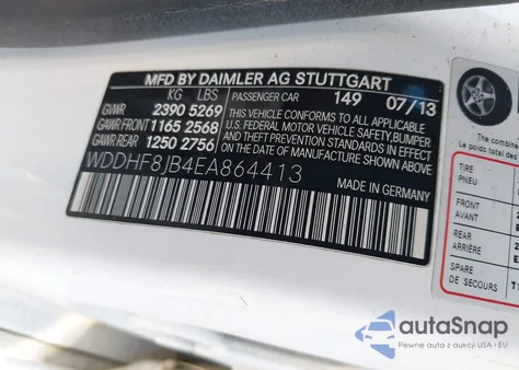 2014 Mercedes-Benz E 350 4Matic from USA, damaged, VIN WDDHF8JB4EA864413